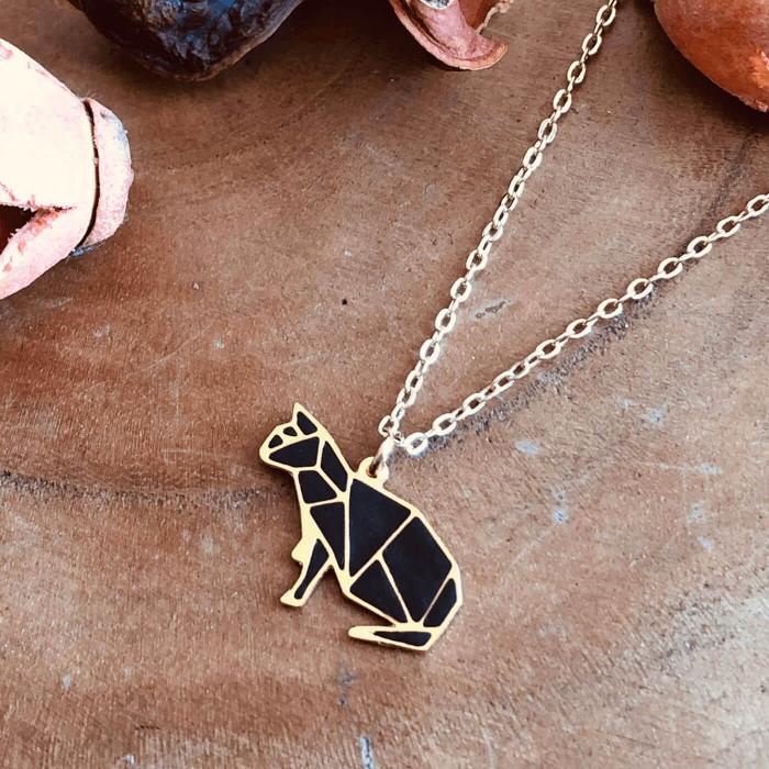 Kitty Cat Black Pendant – Zwende