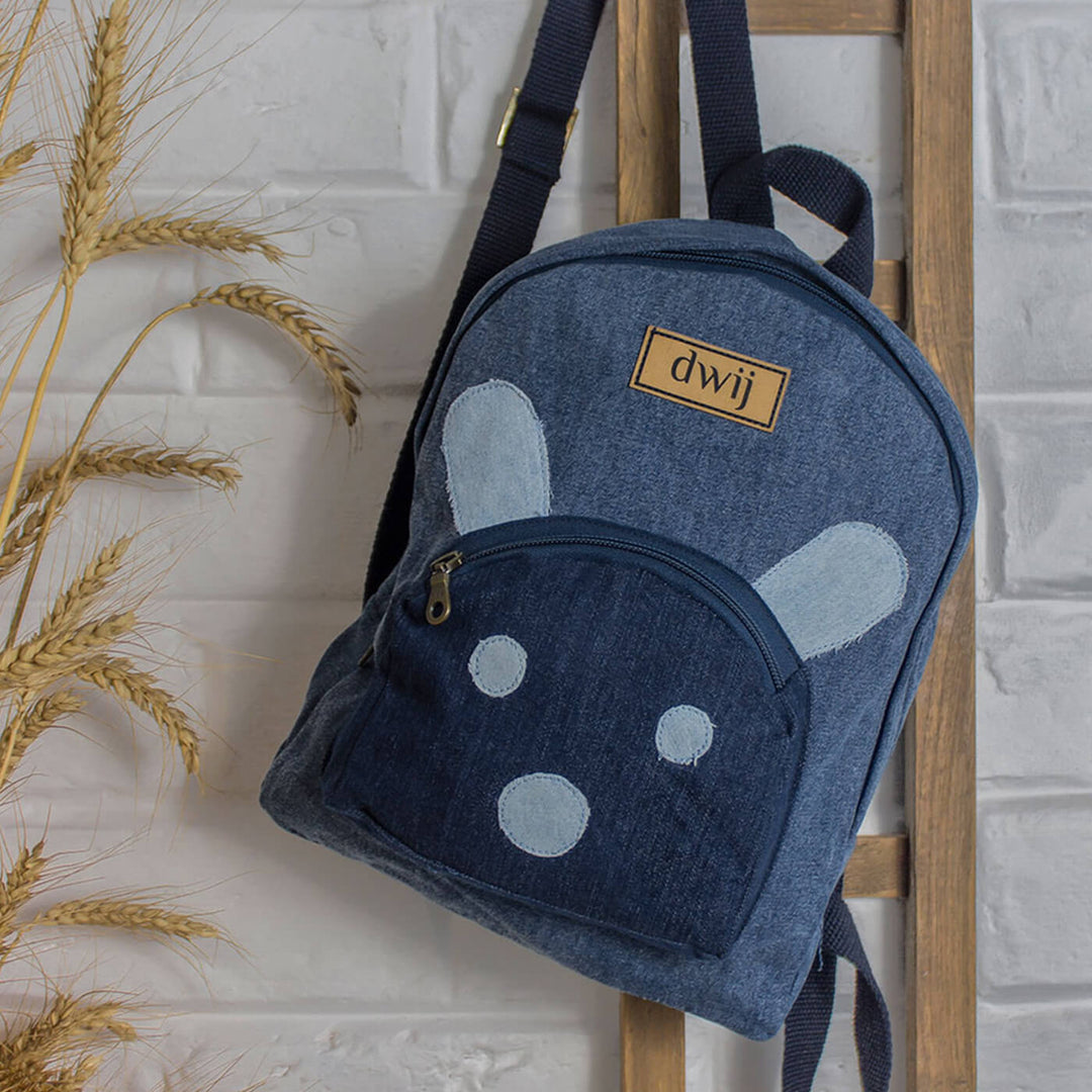 Upcycled Denim Mini Backpack