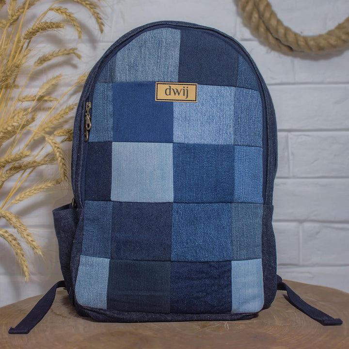 Mix Upcycled Denim Random Backpack