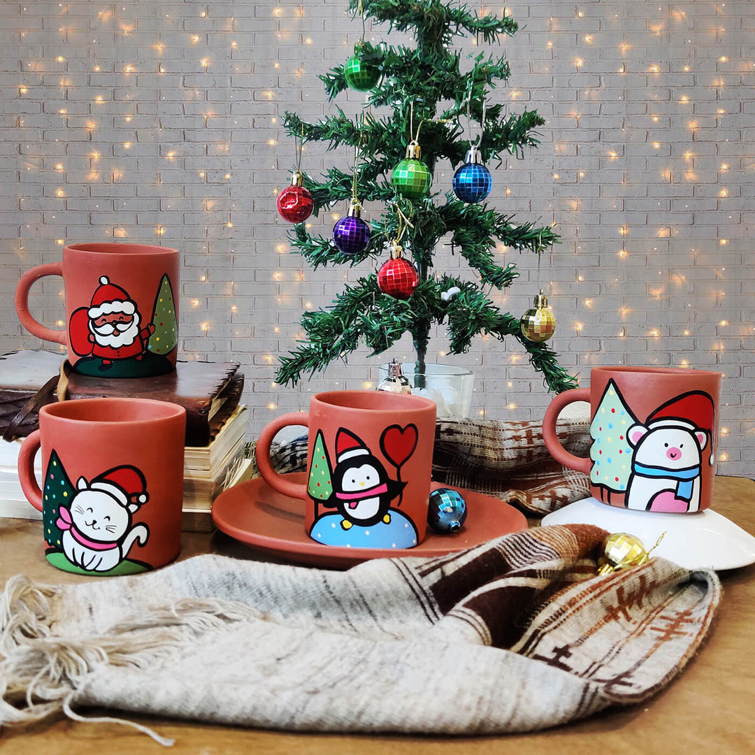 Adorable Christmas Terracotta Mug